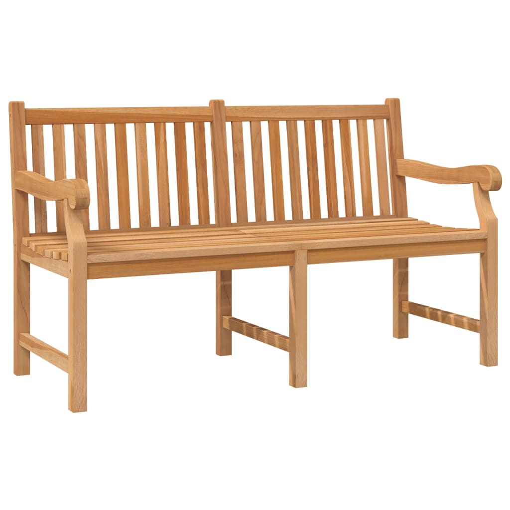 vidaXL Outdoor Patio Bench 2-Seater Garden Bench Loveseat Solid Wood Teak-23