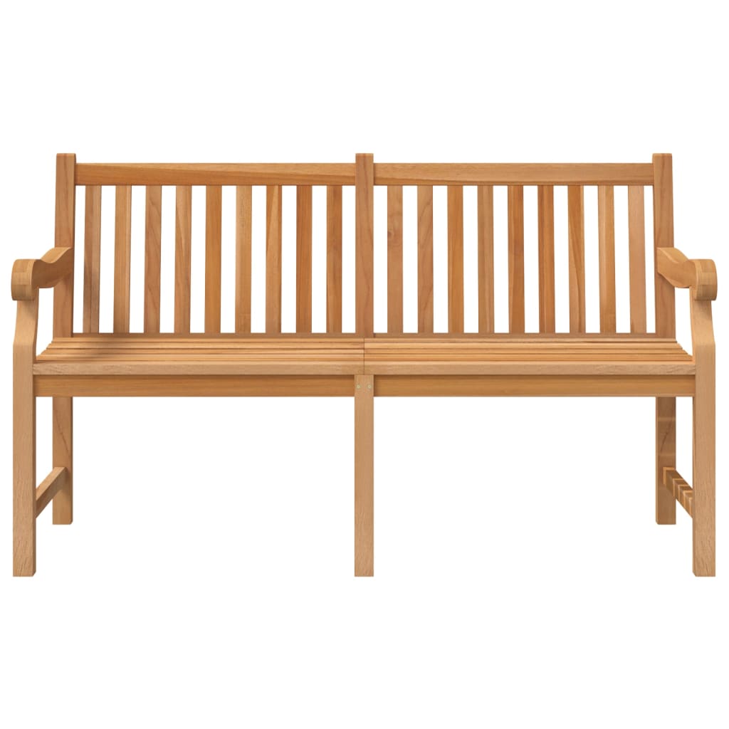 vidaXL Outdoor Patio Bench 2-Seater Garden Bench Loveseat Solid Wood Teak-8