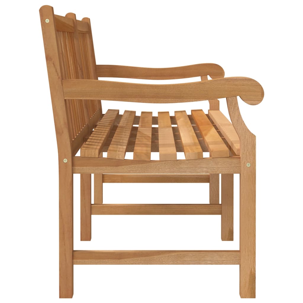 vidaXL Outdoor Patio Bench 2-Seater Garden Bench Loveseat Solid Wood Teak-11