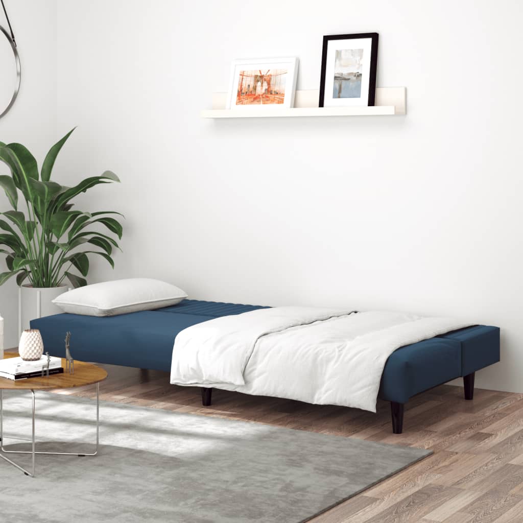 vidaXL 2-Seater Sofa Bed Black Velvet-28