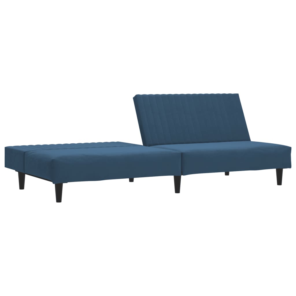 vidaXL 2-Seater Sofa Bed Black Velvet-45