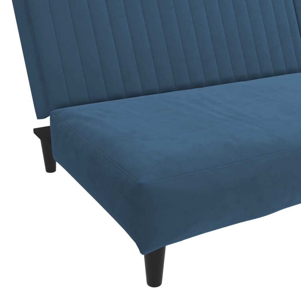 vidaXL 2-Seater Sofa Bed Black Velvet-5