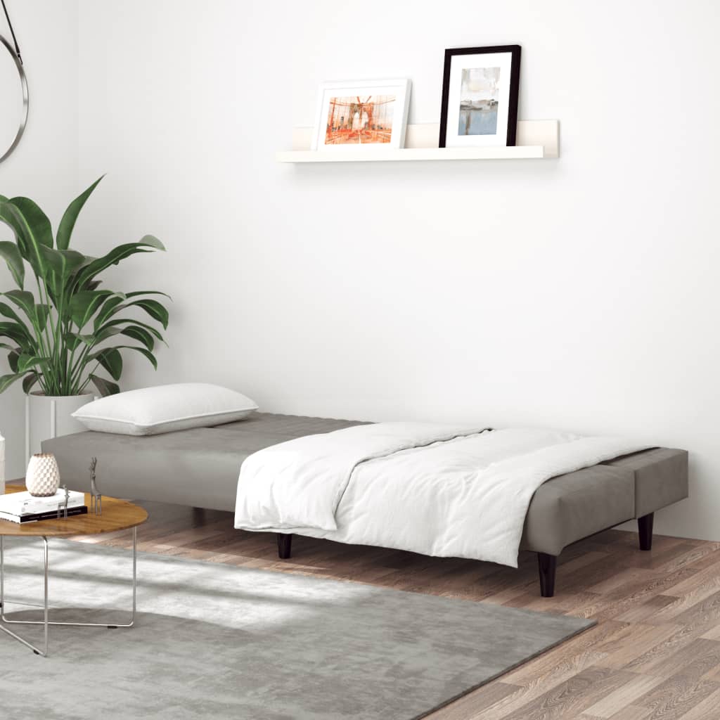 vidaXL 2-Seater Sofa Bed Black Velvet-25