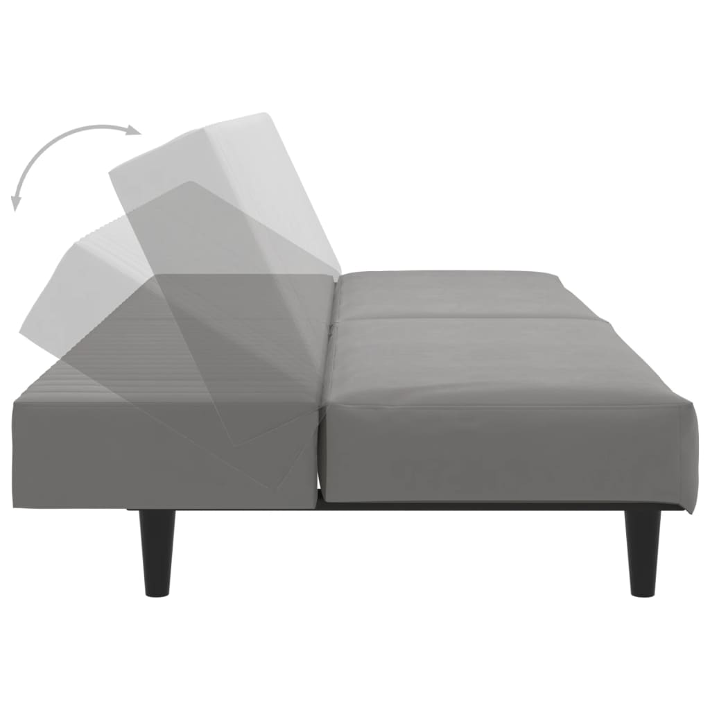 vidaXL 2-Seater Sofa Bed Black Velvet-53