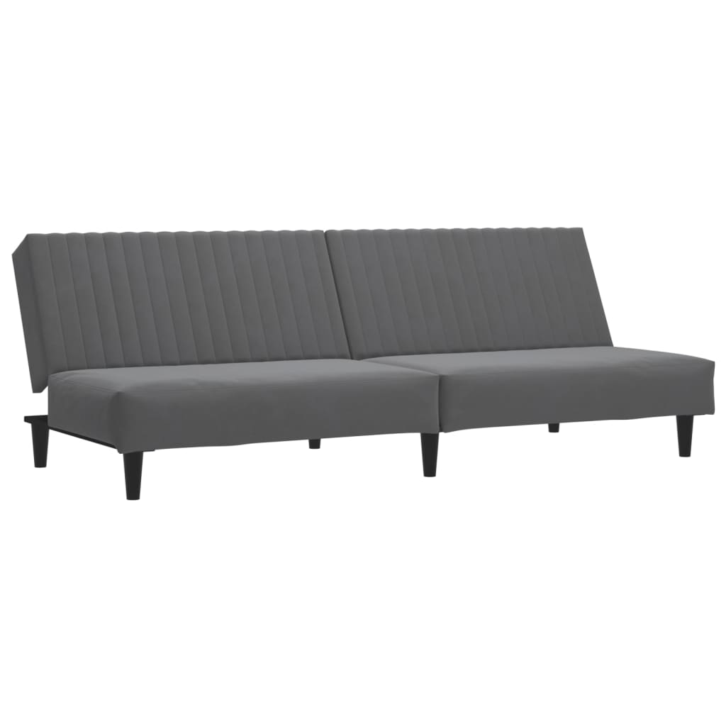 vidaXL 2-Seater Sofa Bed Black Velvet-11