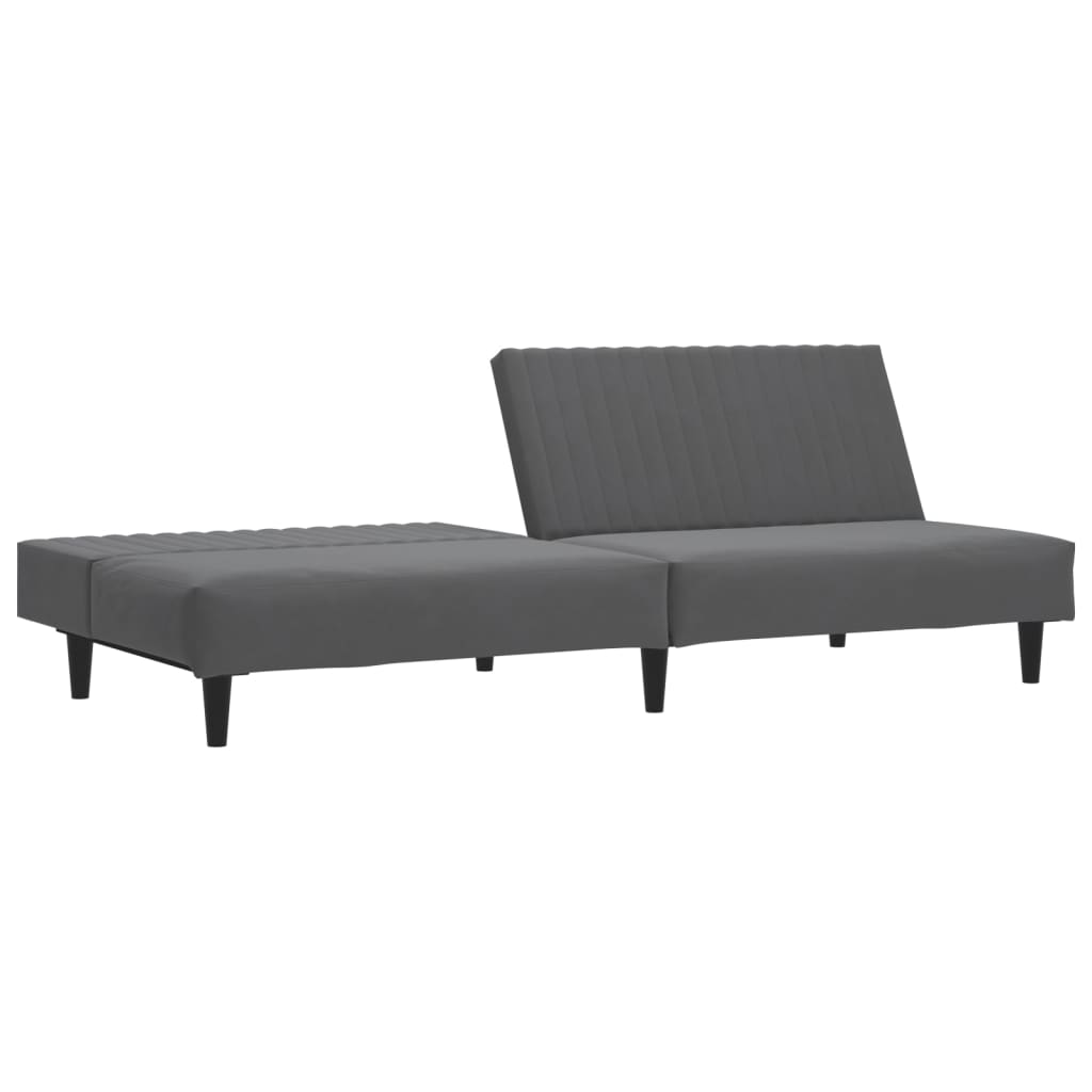 vidaXL 2-Seater Sofa Bed Black Velvet-46