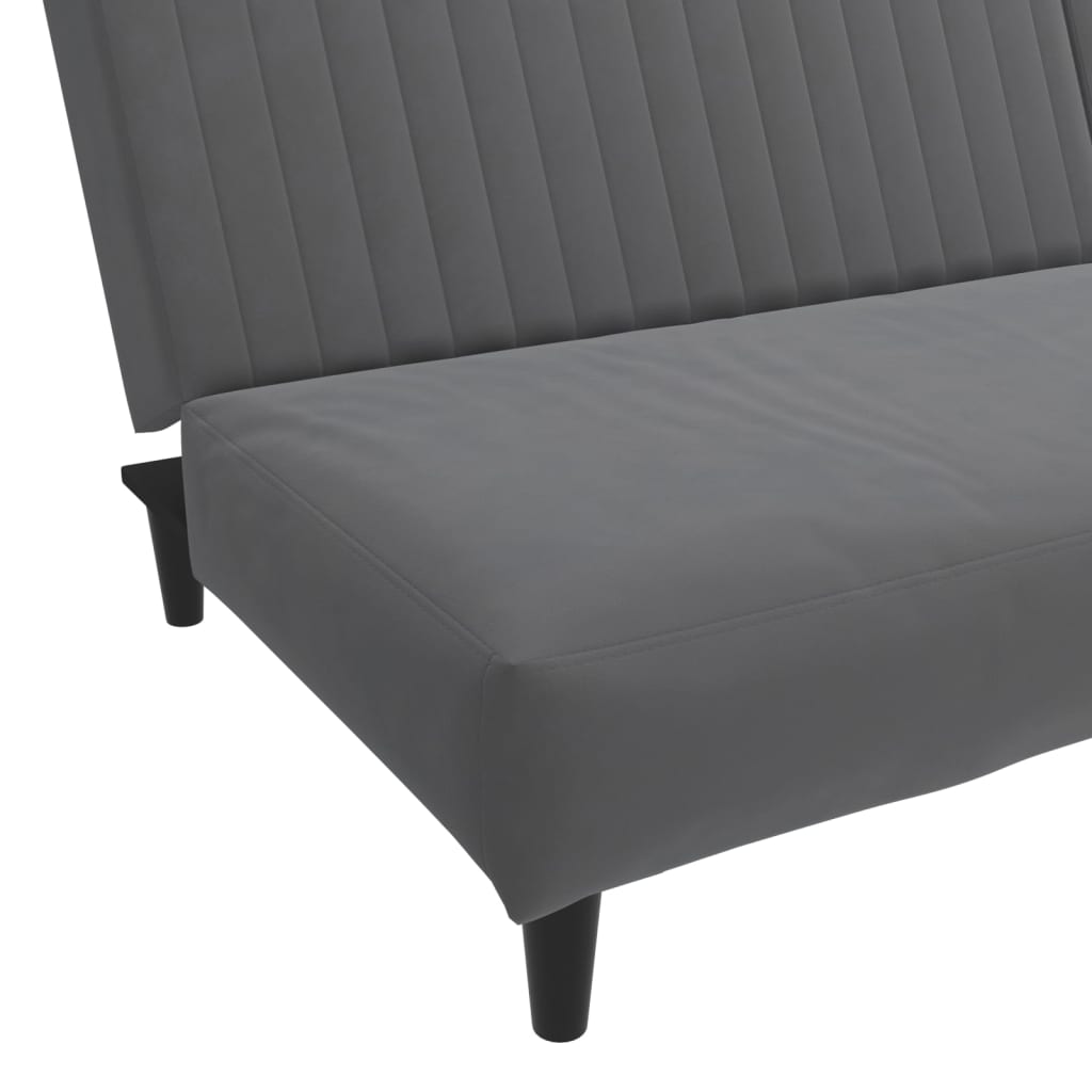 vidaXL 2-Seater Sofa Bed Black Velvet-3