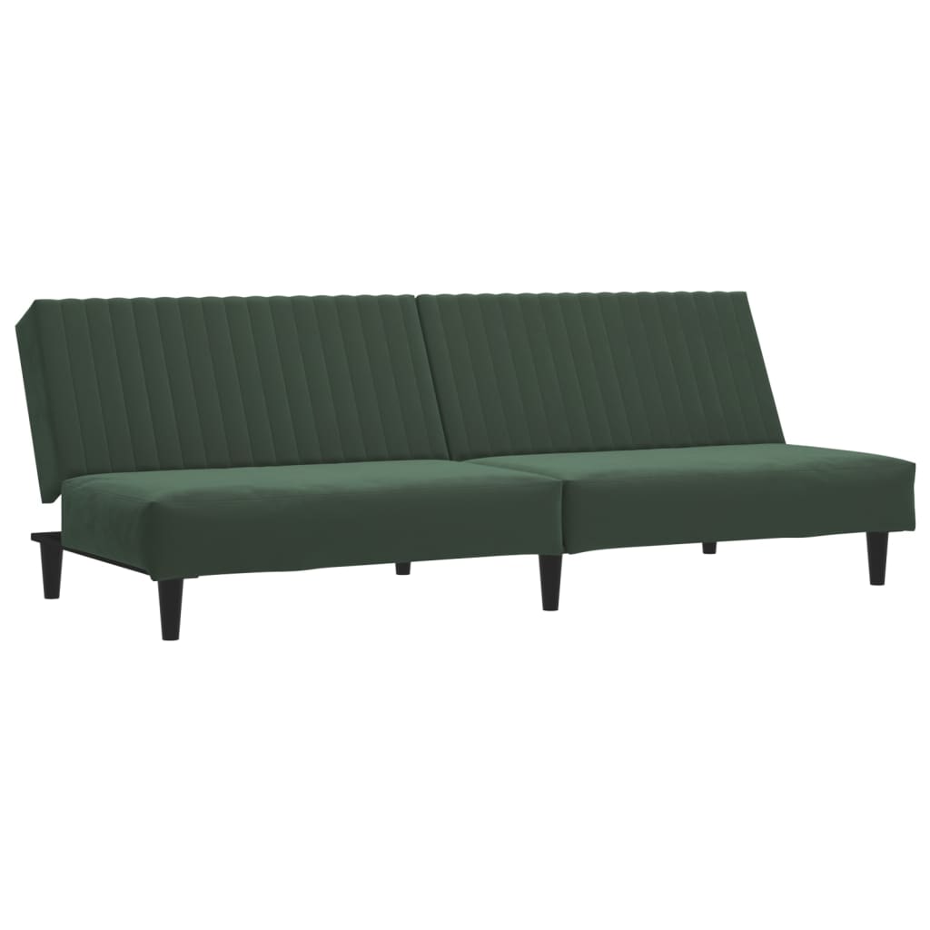 vidaXL 2-Seater Sofa Bed Black Velvet-9