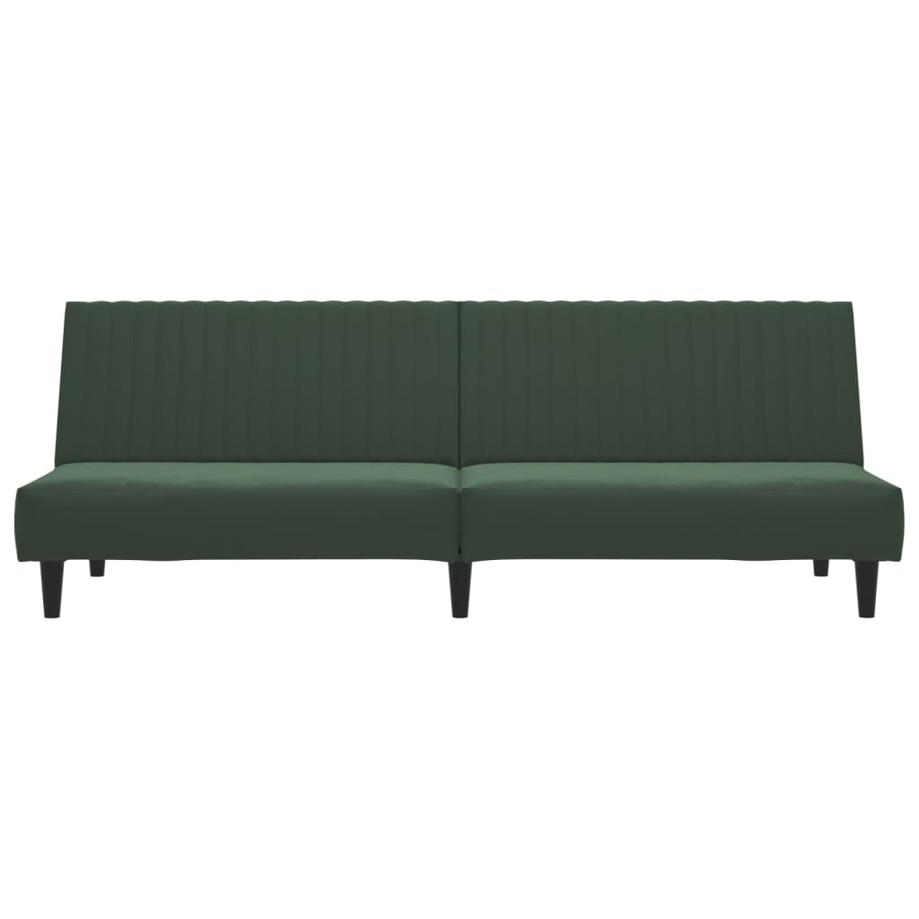 vidaXL 2-Seater Sofa Bed Black Velvet-33