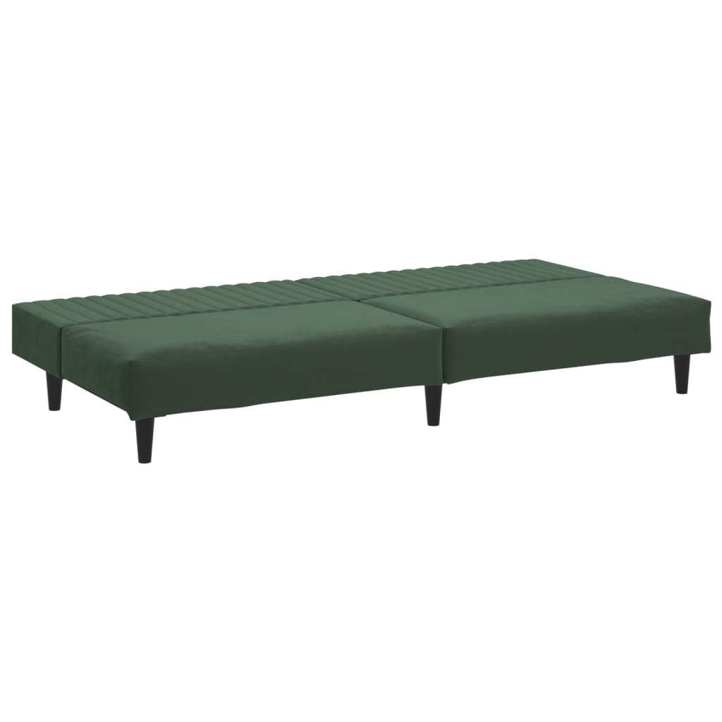 vidaXL 2-Seater Sofa Bed Black Velvet-39