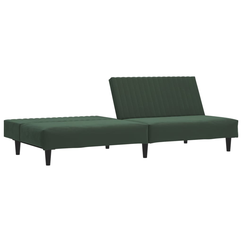 vidaXL 2-Seater Sofa Bed Black Velvet-44