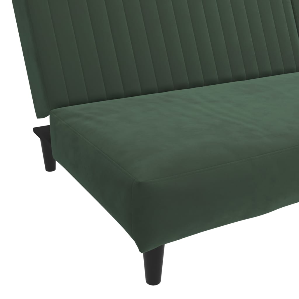 vidaXL 2-Seater Sofa Bed Black Velvet-1