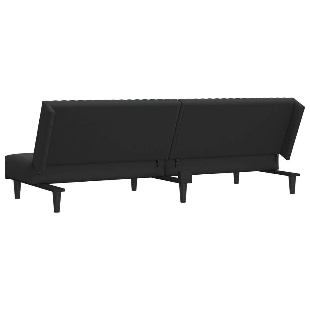 vidaXL 2-Seater Sofa Bed Black Velvet-47