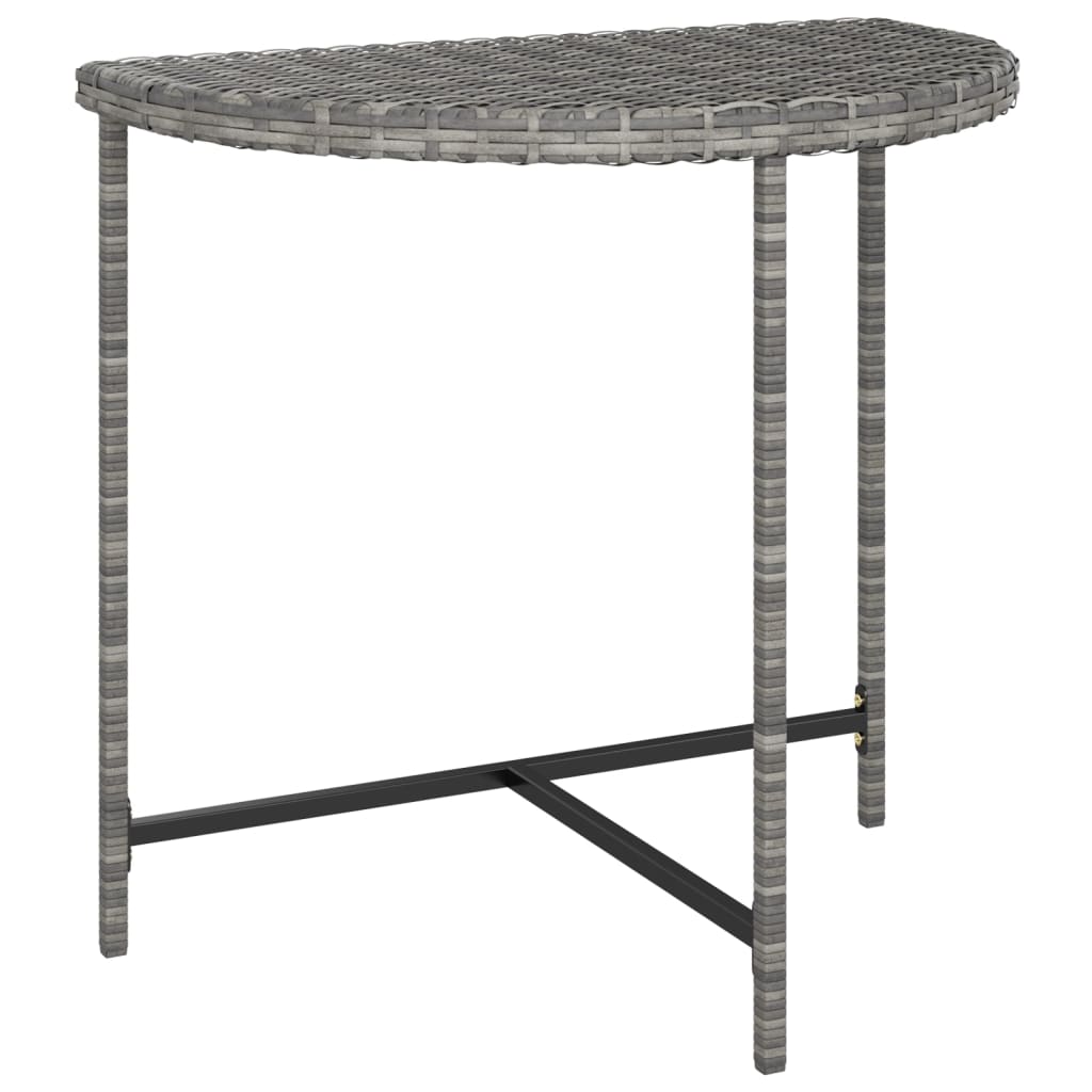 vidaXL Outdoor Side Table Patio Balcony Garden Porch Deck End Table PE Rattan-1
