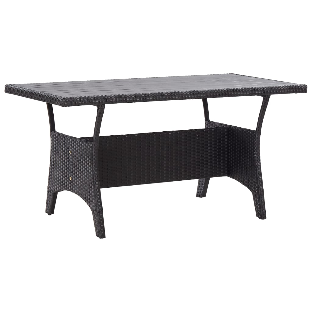 vidaXL Outdoor Dining Table Patio Table Garden Wicker Furniture PE Rattan-9