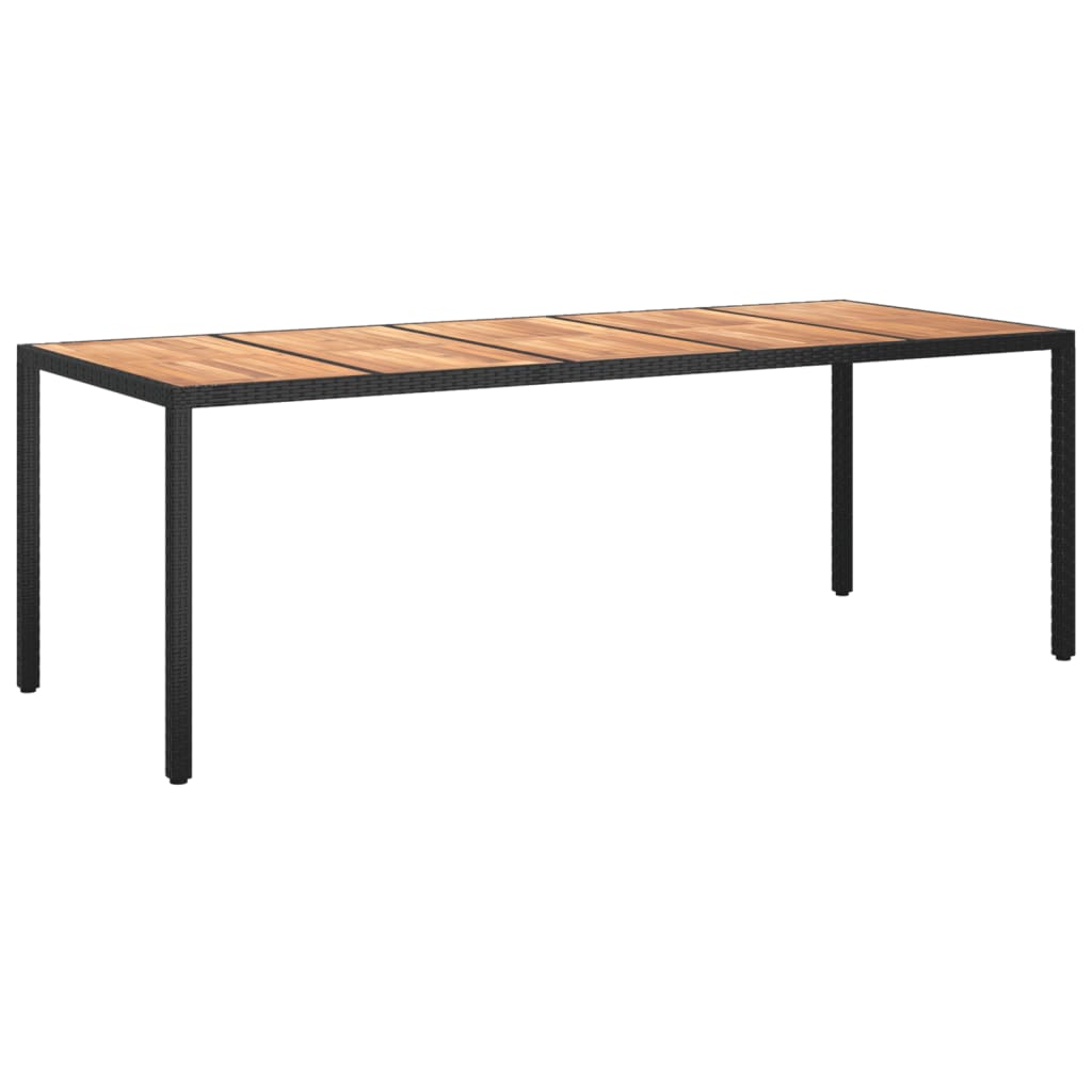 vidaXL Table All Weather Wicker Outdoor Furniture Patio table Poly Rattan-3