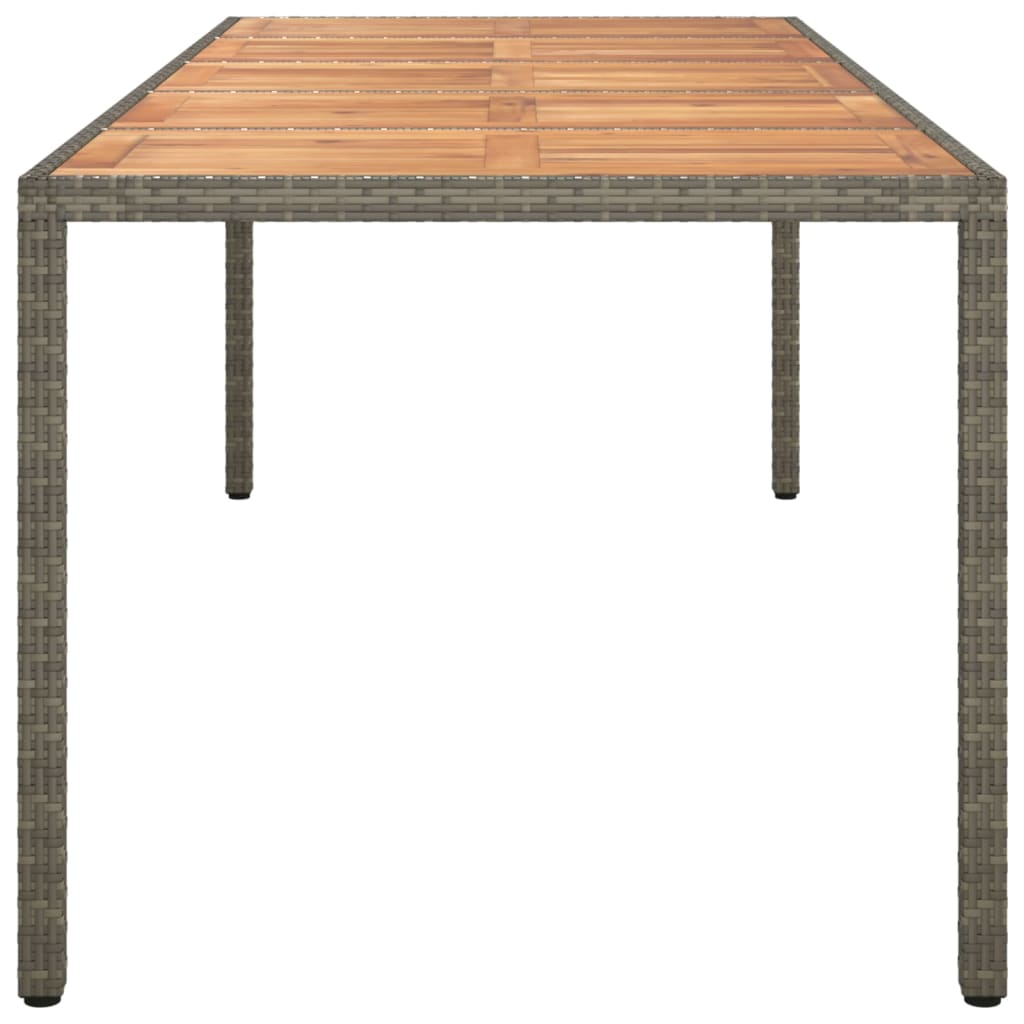 vidaXL Table All Weather Wicker Outdoor Furniture Patio table Poly Rattan-0