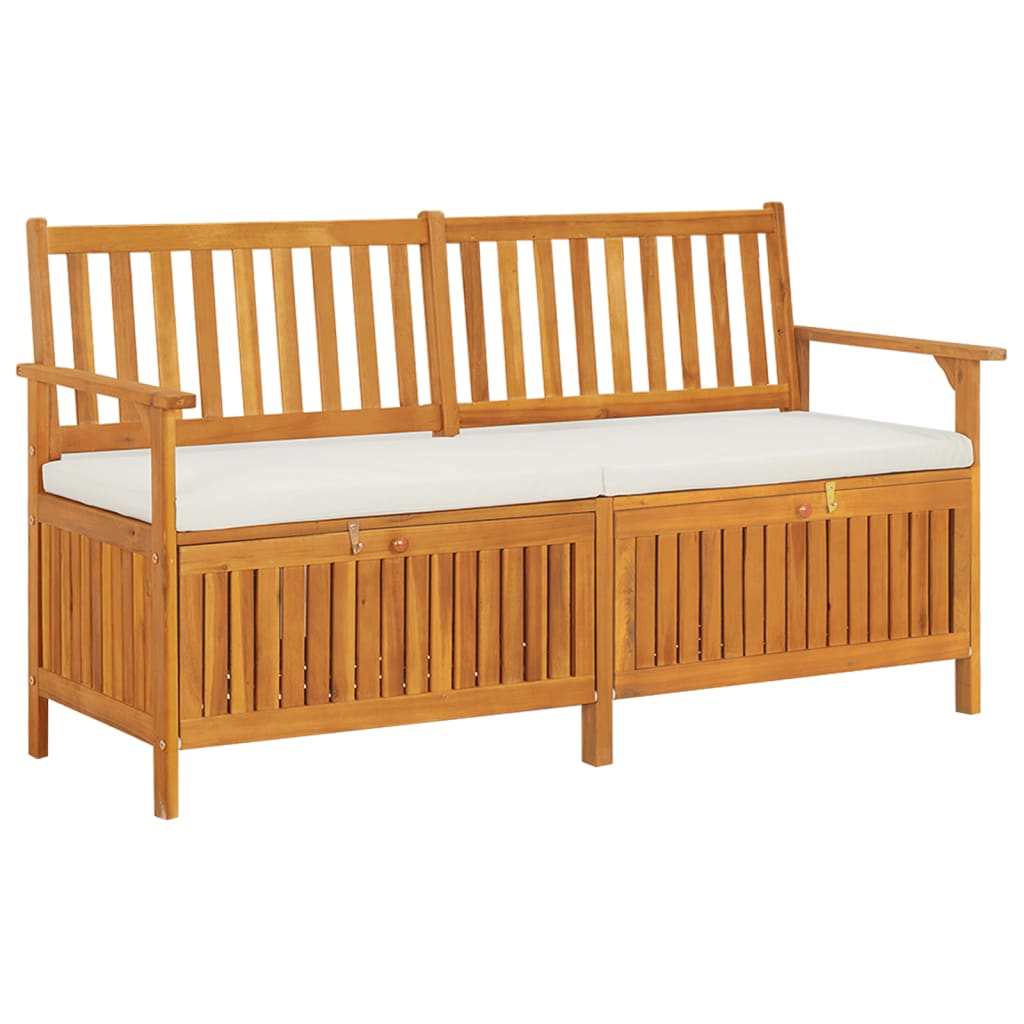 vidaXL Outdoor Storage Bench Deck Box for Patio Furniture Solid Wood Acacia-44