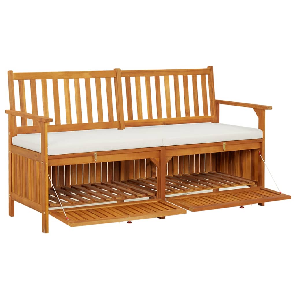 vidaXL Outdoor Storage Bench Deck Box for Patio Furniture Solid Wood Acacia-13