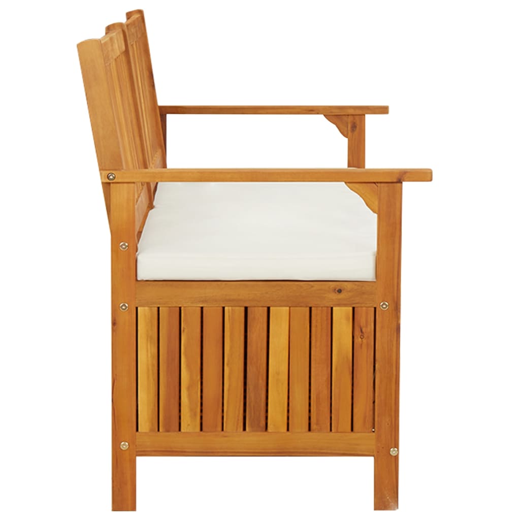 vidaXL Outdoor Storage Bench Deck Box for Patio Furniture Solid Wood Acacia-27