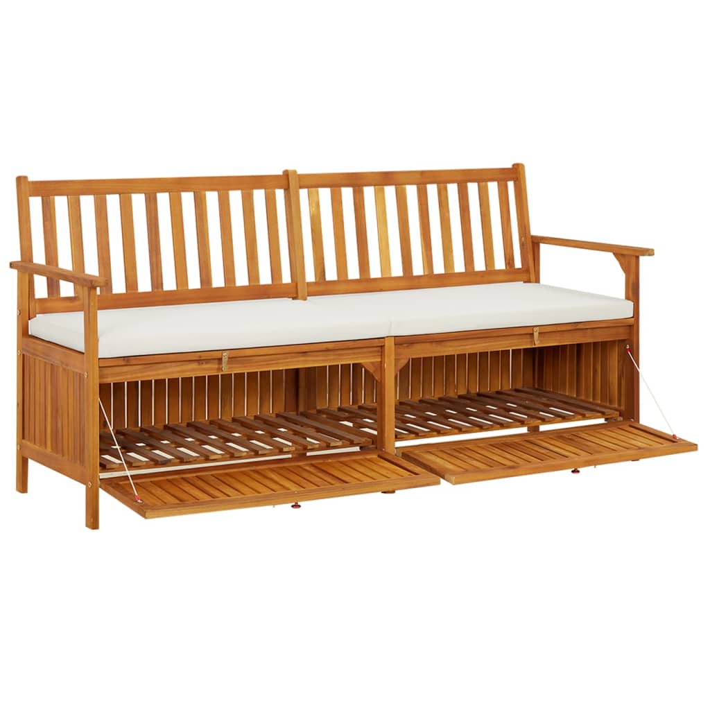 vidaXL Outdoor Storage Bench Deck Box for Patio Furniture Solid Wood Acacia-5