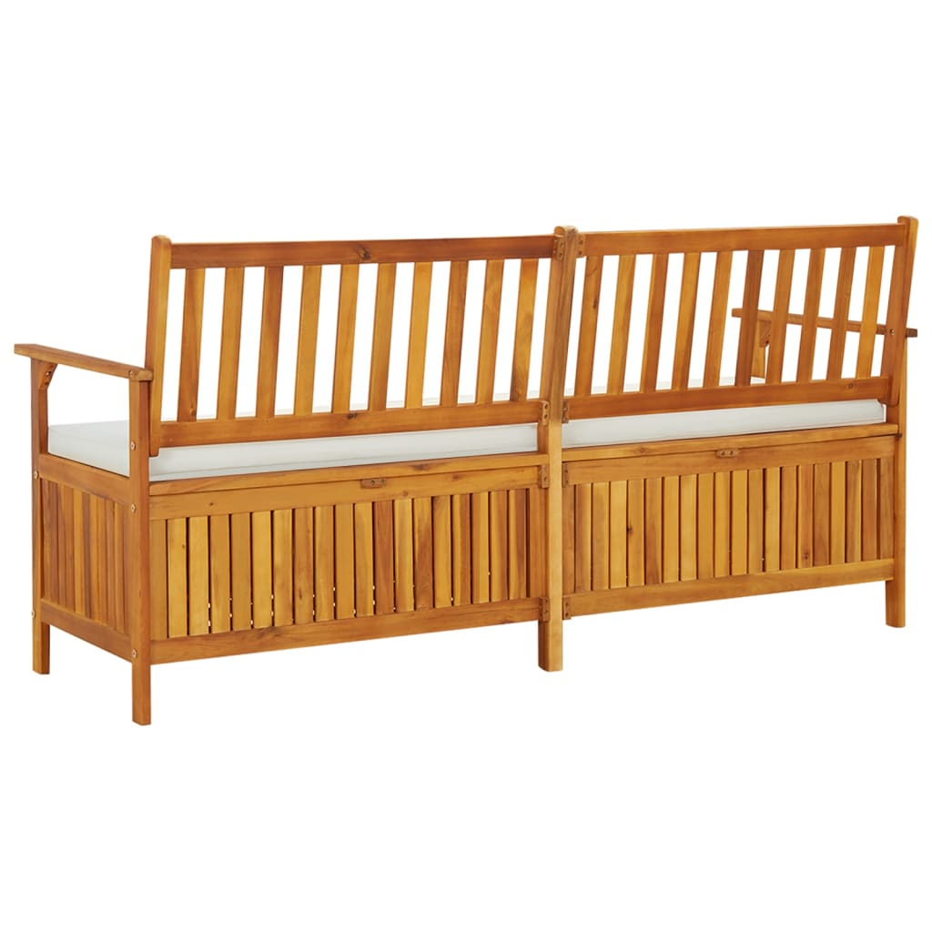 vidaXL Outdoor Storage Bench Deck Box for Patio Furniture Solid Wood Acacia-12