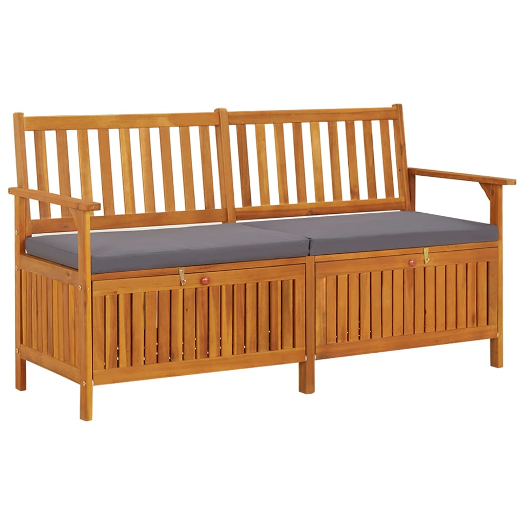 vidaXL Outdoor Storage Bench Deck Box for Patio Furniture Solid Wood Acacia-53