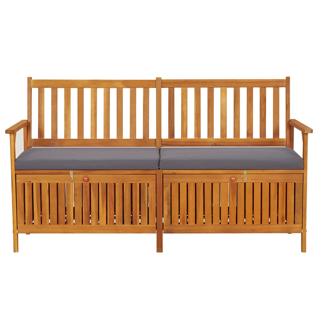 vidaXL Outdoor Storage Bench Deck Box for Patio Furniture Solid Wood Acacia-52