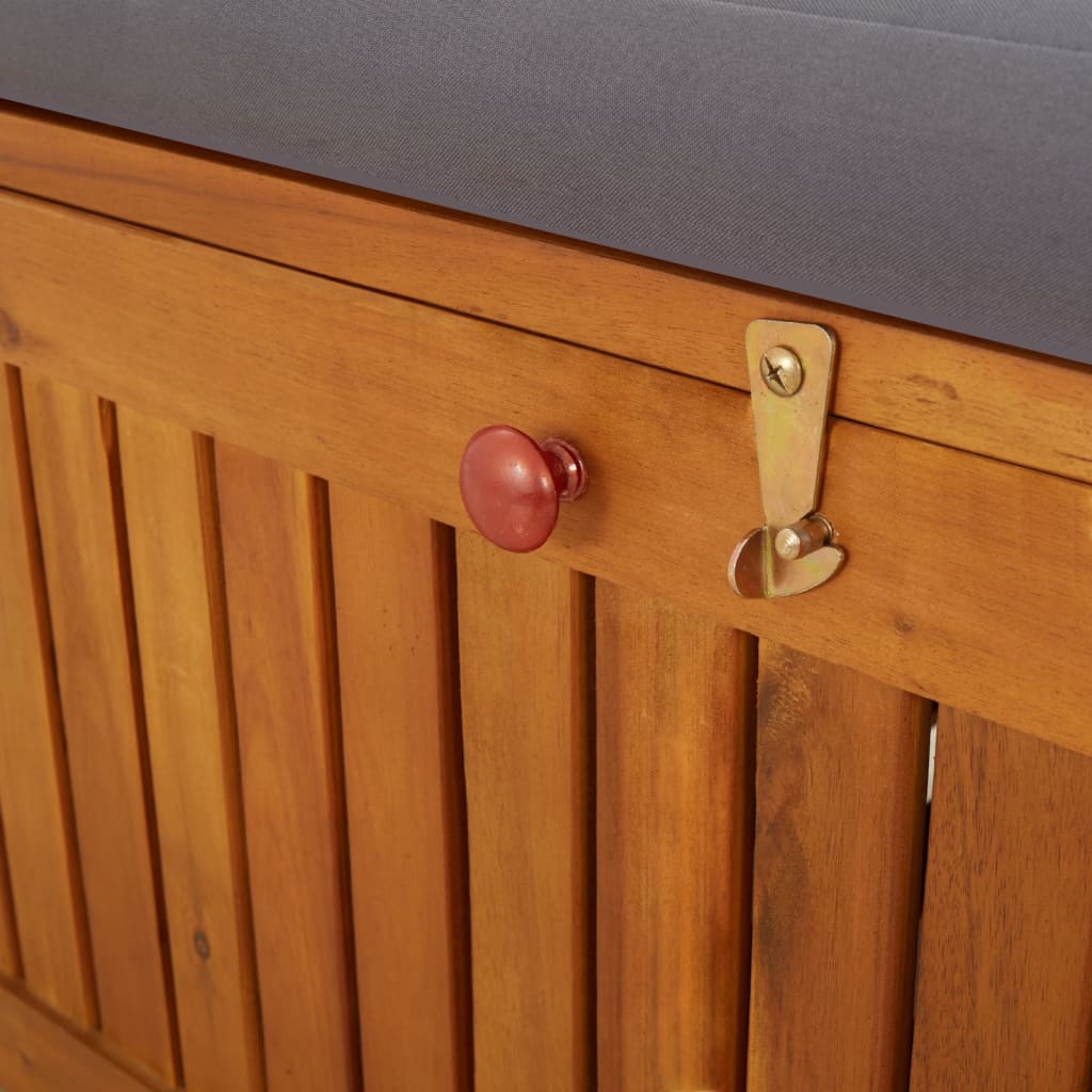 vidaXL Outdoor Storage Bench Deck Box for Patio Furniture Solid Wood Acacia-3