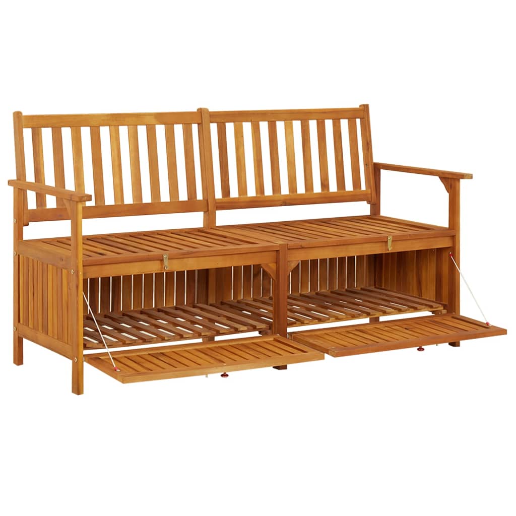vidaXL Outdoor Storage Bench Deck Box for Patio Furniture Solid Wood Acacia-30