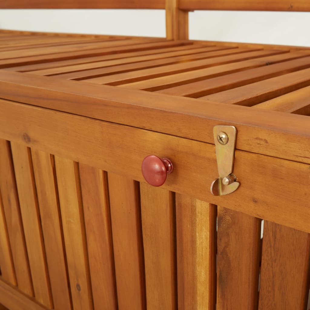 vidaXL Outdoor Storage Bench Deck Box for Patio Furniture Solid Wood Acacia-48