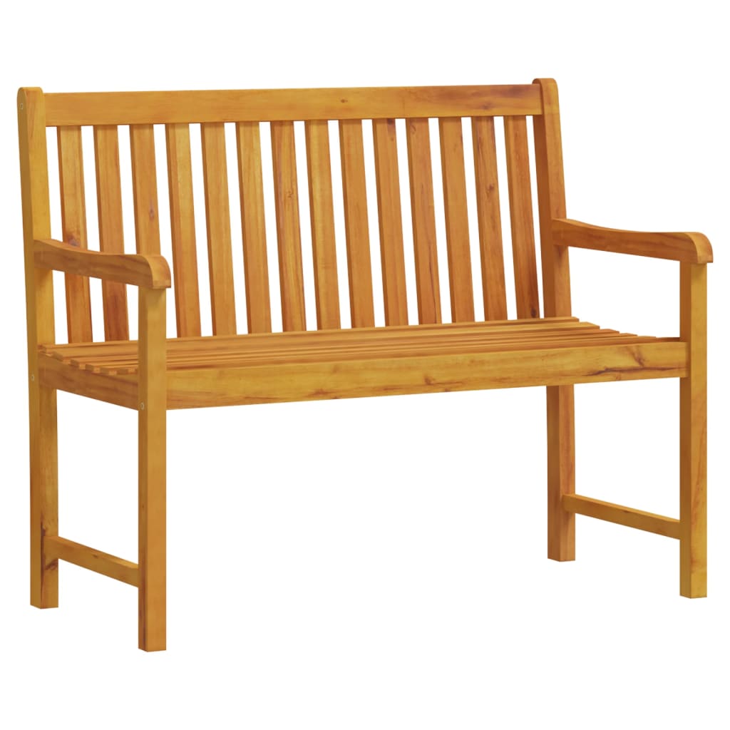 vidaXL Outdoor Patio Bench Garden Park Bench with Armrests Solid Wood Acacia-3