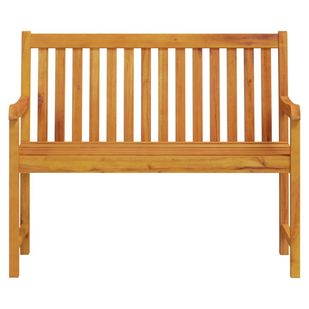 vidaXL Outdoor Patio Bench Garden Park Bench with Armrests Solid Wood Acacia-6