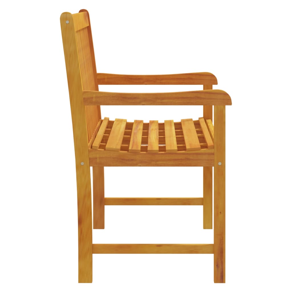 vidaXL Outdoor Patio Bench Garden Park Bench with Armrests Solid Wood Acacia-14