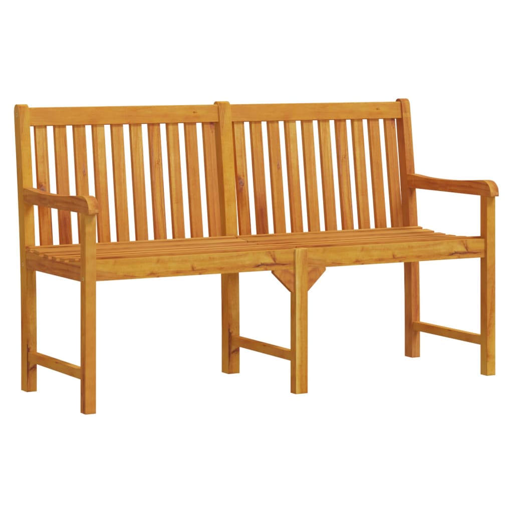 vidaXL Outdoor Patio Bench Garden Park Bench with Armrests Solid Wood Acacia-12