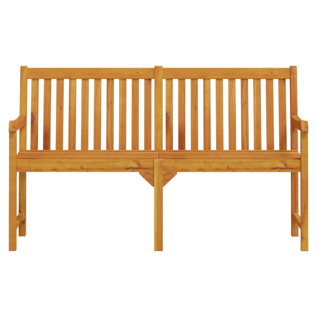 vidaXL Outdoor Patio Bench Garden Park Bench with Armrests Solid Wood Acacia-15