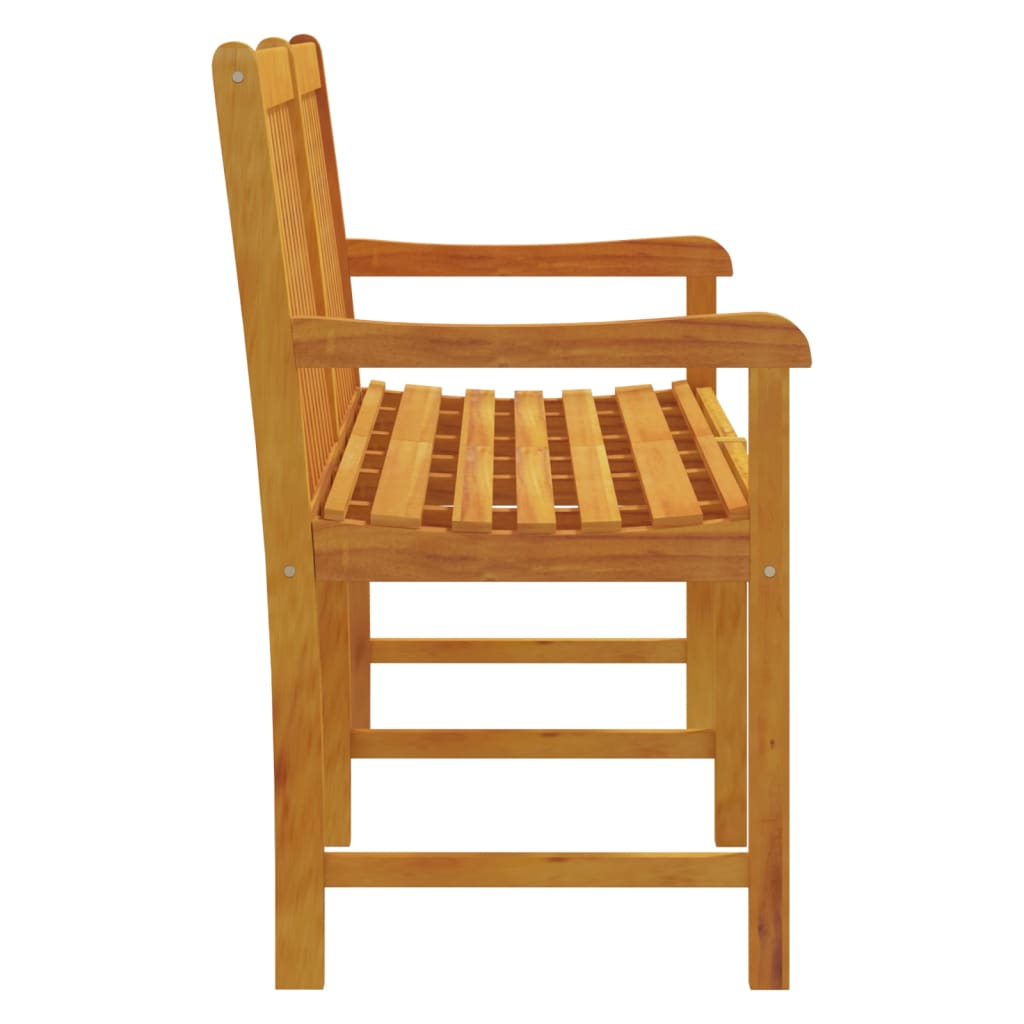 vidaXL Outdoor Patio Bench Garden Park Bench with Armrests Solid Wood Acacia-26