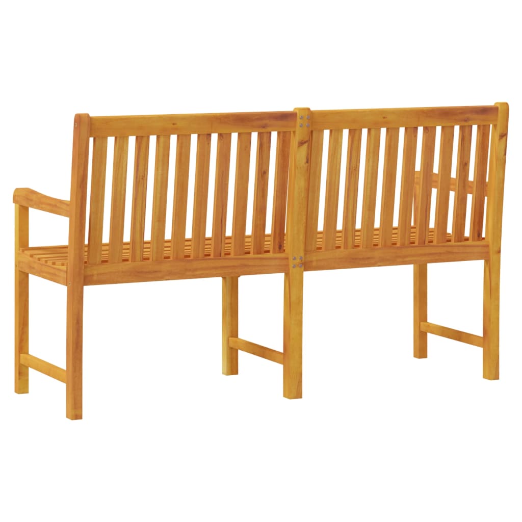 vidaXL Outdoor Patio Bench Garden Park Bench with Armrests Solid Wood Acacia-28