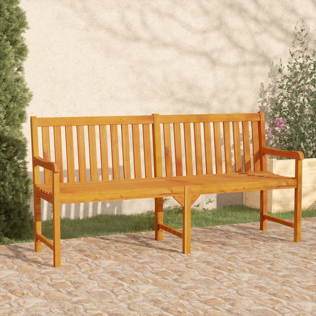 vidaXL Outdoor Patio Bench Garden Park Bench with Armrests Solid Wood Acacia-18