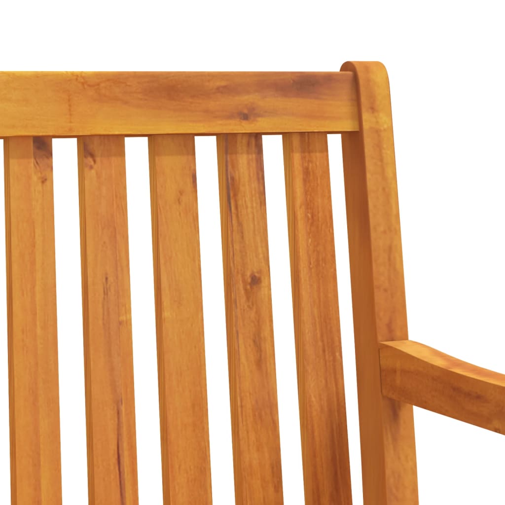 vidaXL Outdoor Patio Bench Garden Park Bench with Armrests Solid Wood Acacia-25