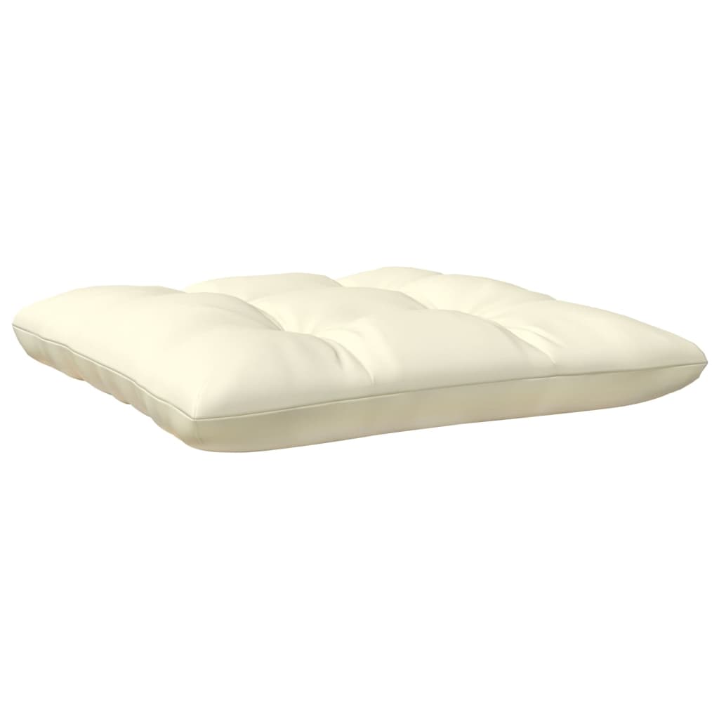 vidaXL 3 Piece Patio Lounge Set with Cream Cushions Solid Pinewood-5