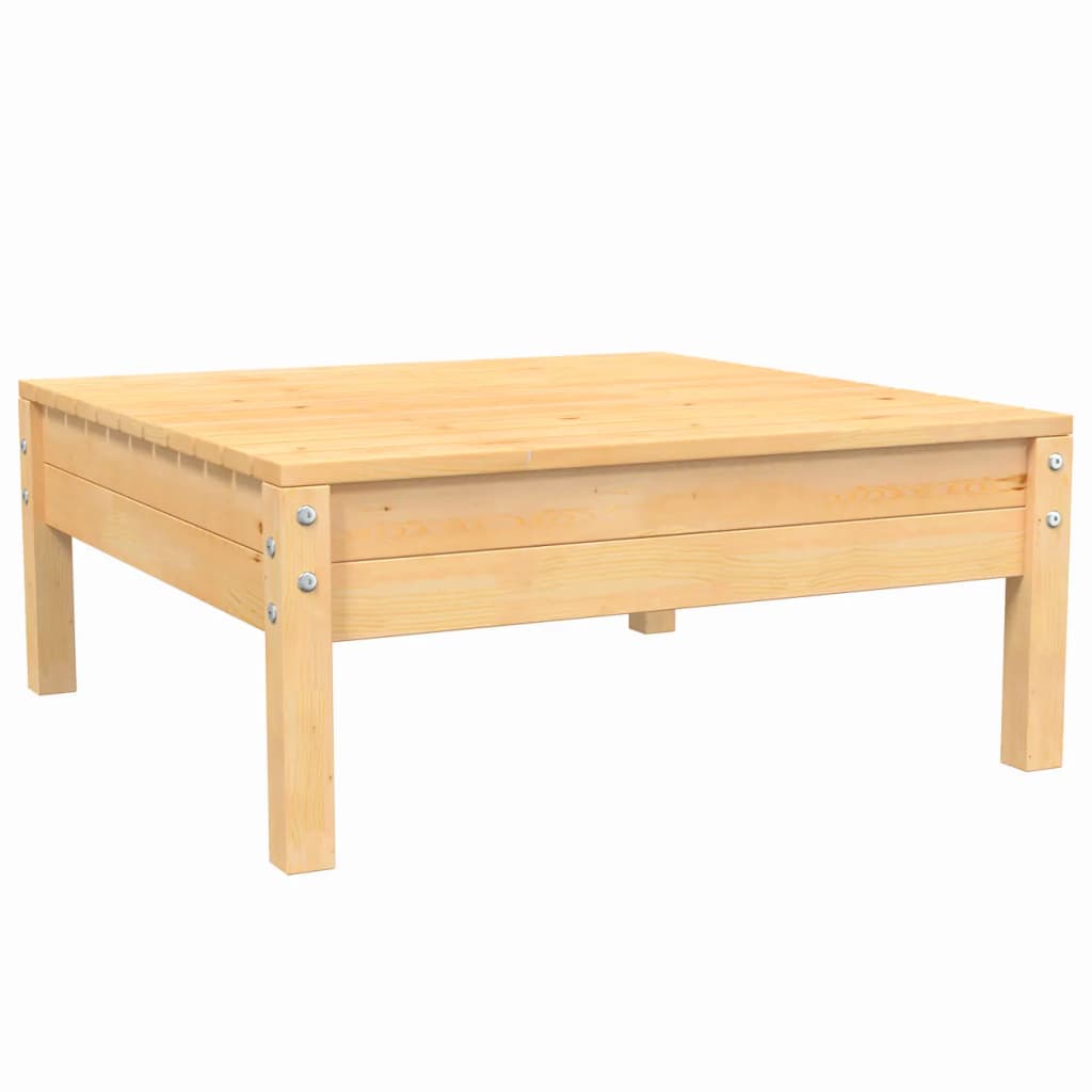 vidaXL 3 Piece Patio Lounge Set with Cream Cushions Solid Pinewood-4