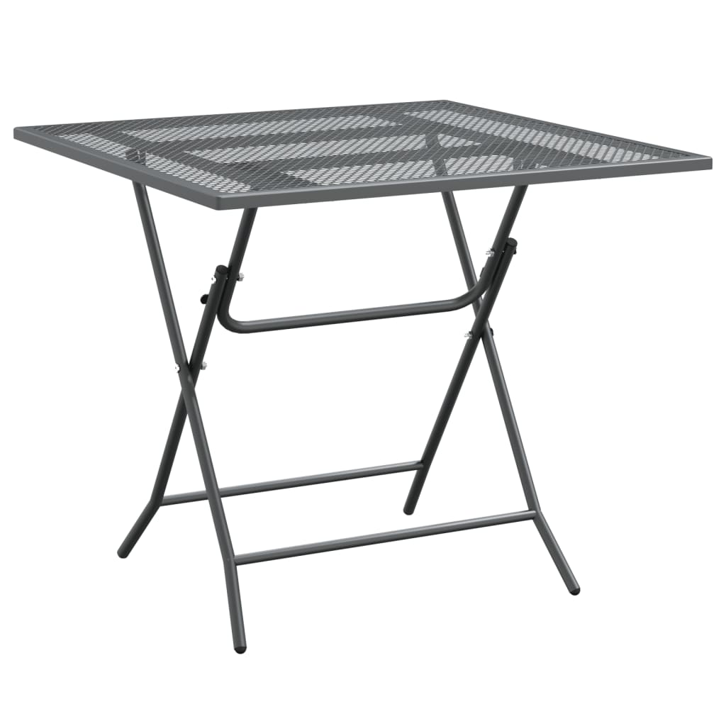 vidaXL Patio Table Expanded Metal Mesh 31.5"x31.5"x28.3"/23.6"x23.6"x28.3"-0