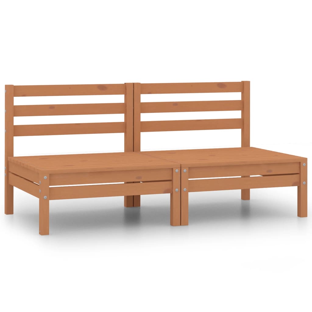 vidaXL Solid Wood Pine Patio 2-Seater Sofa Outdoor Furniture Multi Colors-0