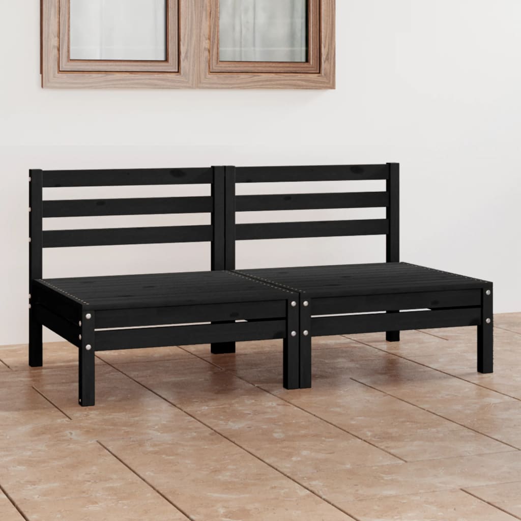 vidaXL Solid Wood Pine Patio 2-Seater Sofa Outdoor Furniture Multi Colors-1