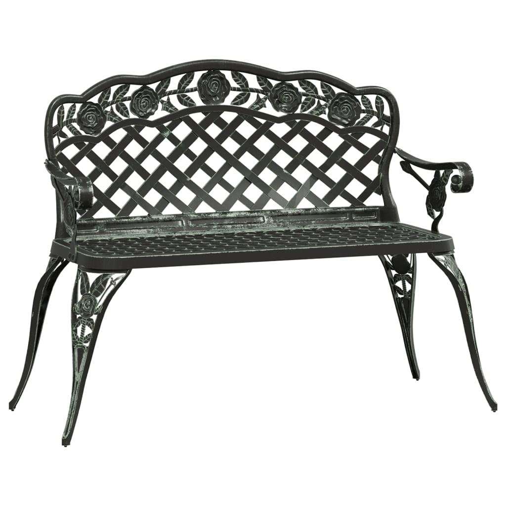 vidaXL Outdoor Patio Bench Outdoor Bench Chair for Backyard Cast Aluminum-11