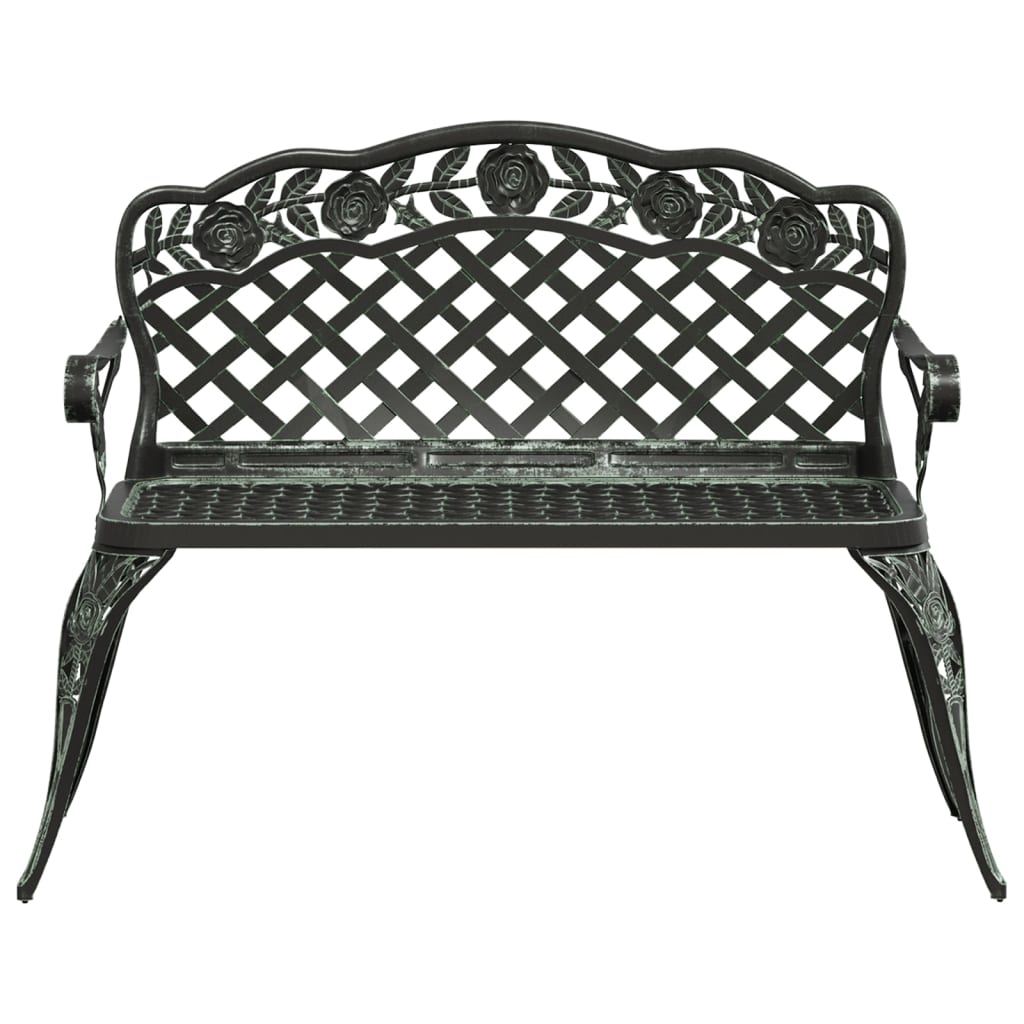 vidaXL Outdoor Patio Bench Outdoor Bench Chair for Backyard Cast Aluminum-8