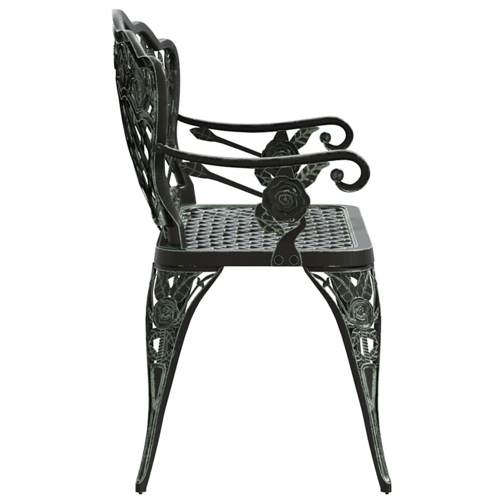 vidaXL Outdoor Patio Bench Outdoor Bench Chair for Backyard Cast Aluminum-10