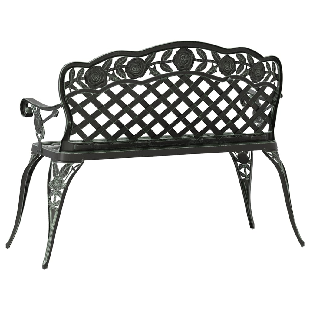vidaXL Outdoor Patio Bench Outdoor Bench Chair for Backyard Cast Aluminum-12