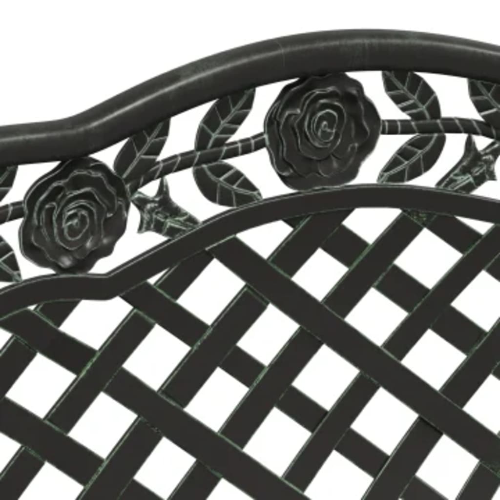 vidaXL Outdoor Patio Bench Outdoor Bench Chair for Backyard Cast Aluminum-14